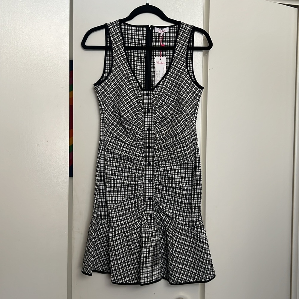 Parker Gingham Dress Size 6 NWT